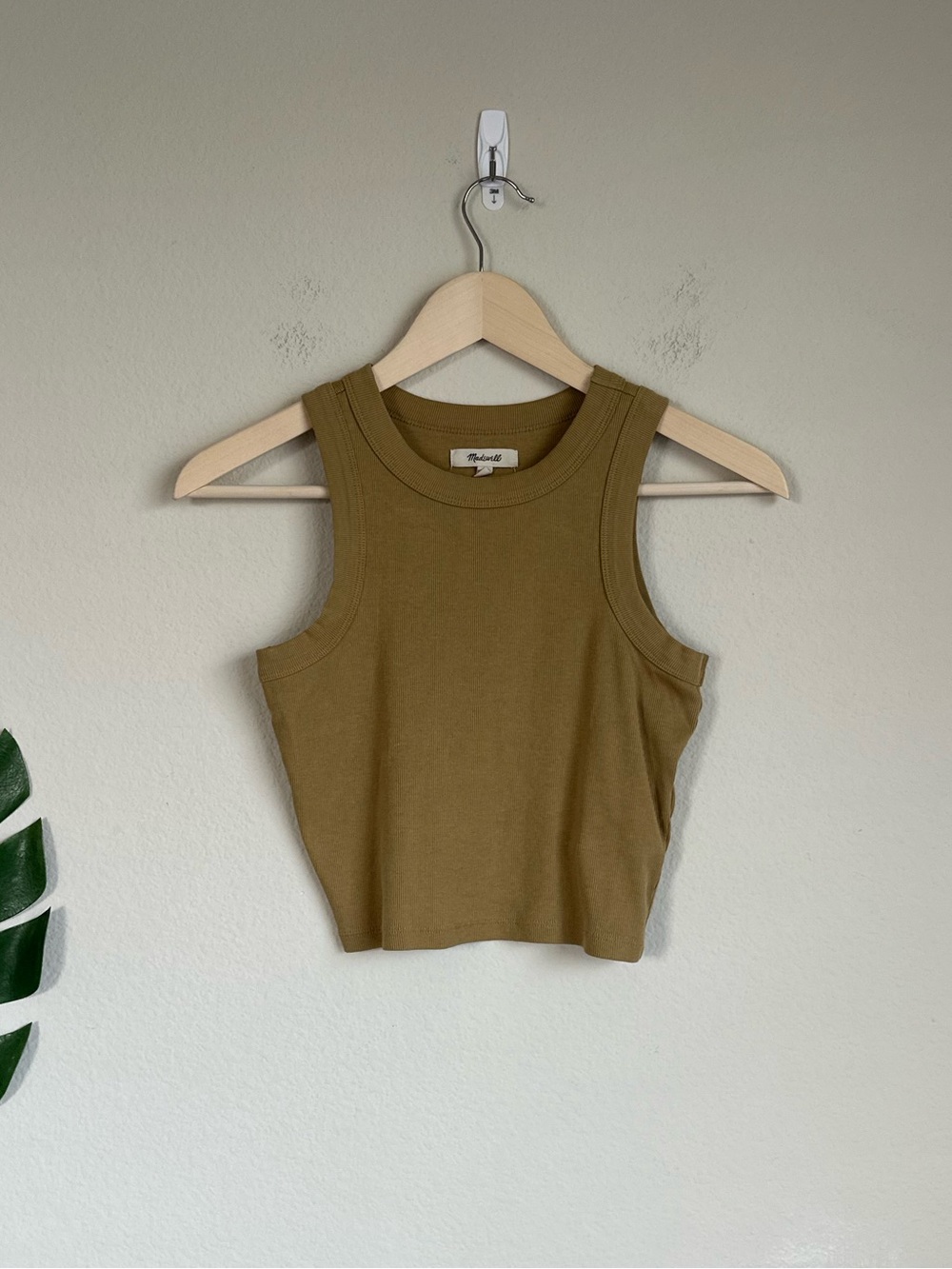 Madewell High Neck Crop Rib Tank
